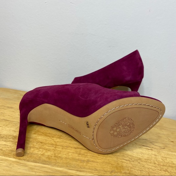 Vince Camuto Rallien Sude Peep Toe Pump Heels - Picture 6 of 7